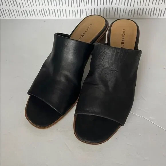 Lucky Brand Leather Open Toe 8 - Picture 2 of 8